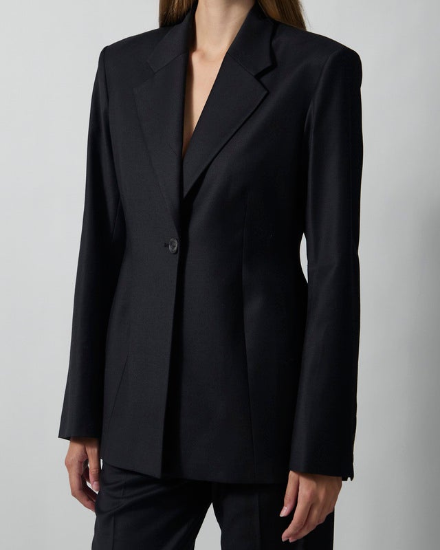 Dagmar Blazer Fitted Wool Black 36