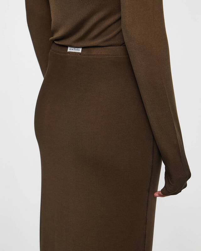 Acne Studios Kjol Fitted Ribbed Mud L