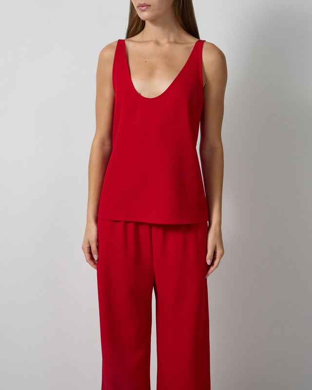 Wakakuu Icons Tank Top Sia Crepe Red XL