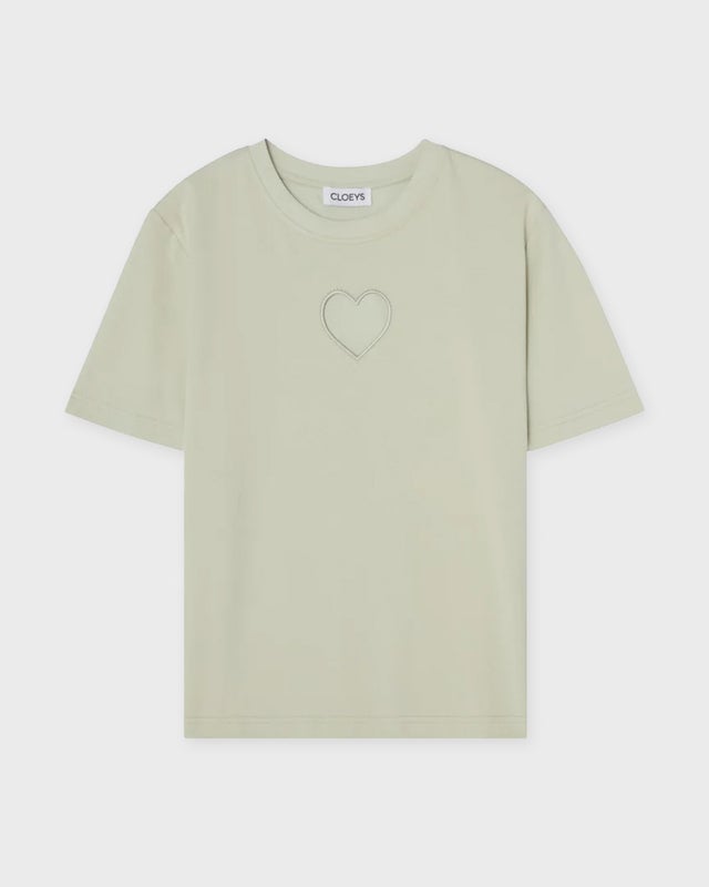 CLOEYS T-shirt Heart Mintgrön XS