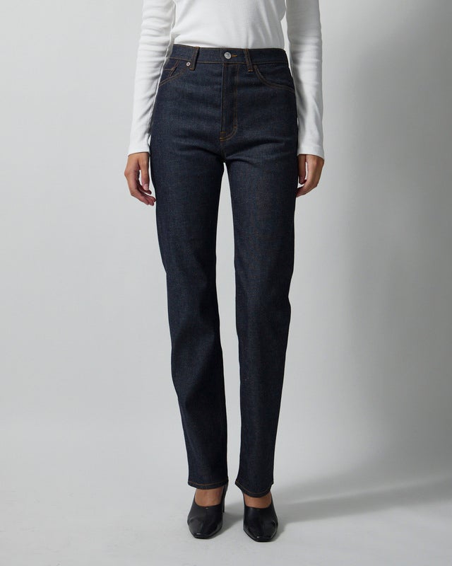 Dagmar Jeans Straight Leg Denim Raw blue W27/L32