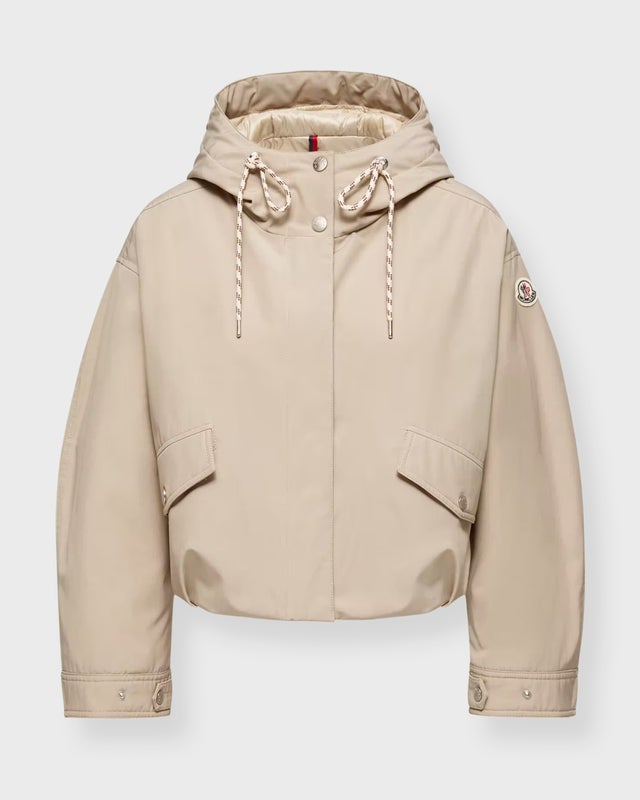Moncler Jacket Eucalyptus Hooded Short Down Stone MONCLER 2 (M)