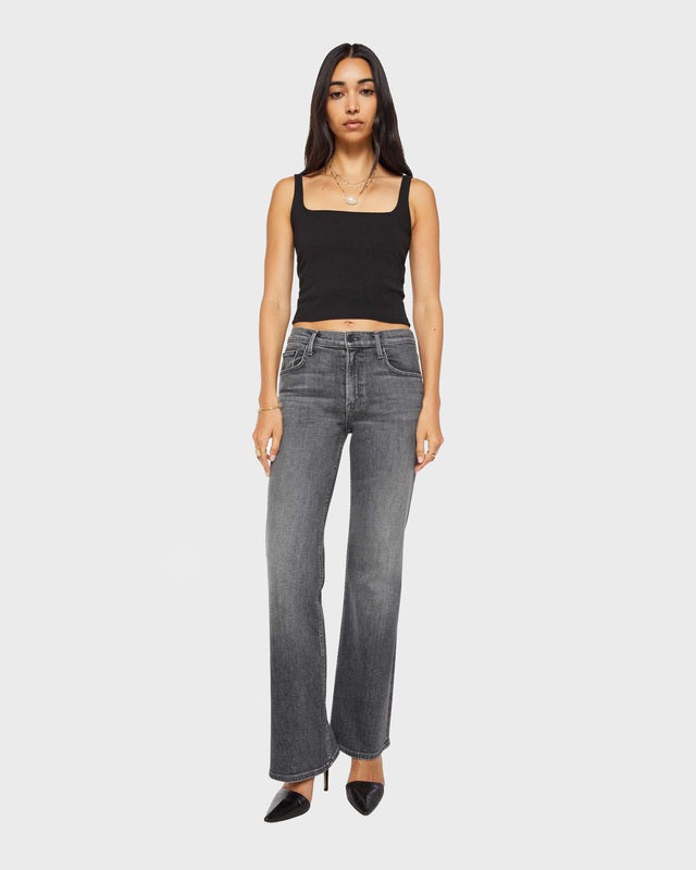 Mother Denim Jeans The Bookie Sneak Dainty and Dangerous Grey Wash 27