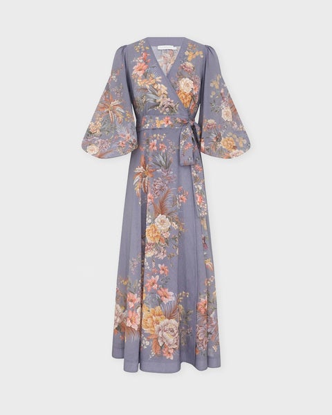 Dress Tallow Wrap Midi  Flower print 1