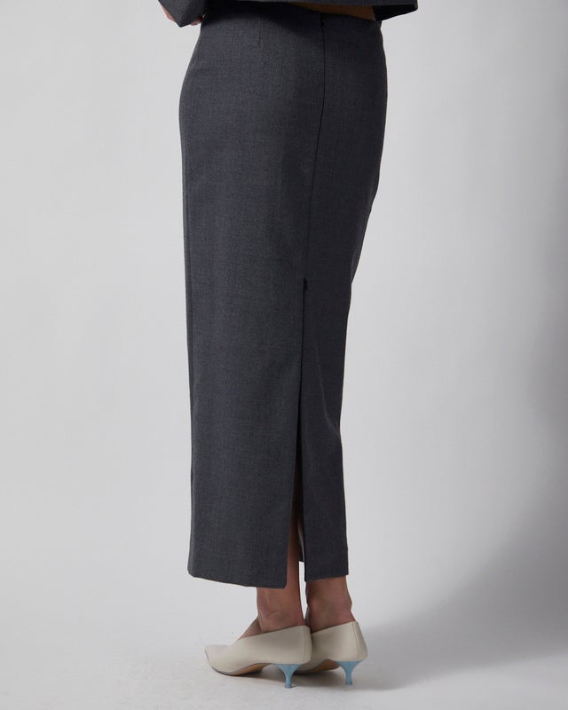 Wakakuu Icons Skirt Wool Pencil Grey XL
