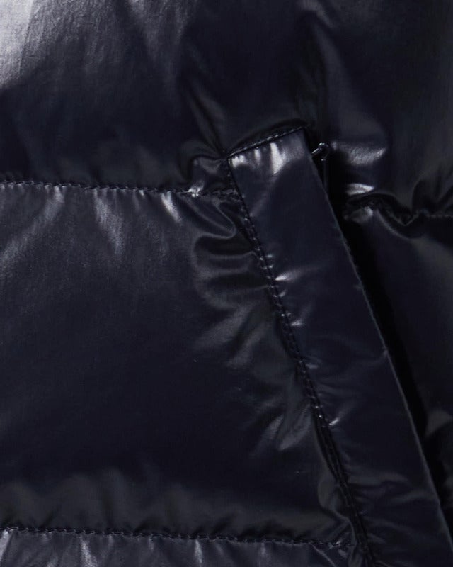 Moncler Cardigan Padded Zip-Up Wool Pocket Navy S