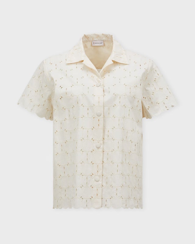 Moncler Skjorta Broderie Anglaise Natural IT 40 (EUR 34)