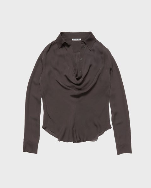 Blouse Cowl Collar Silk Granit 1