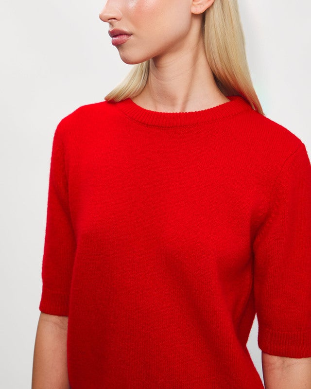 Wakakuu Icons Top London Wool Cashmere Red S