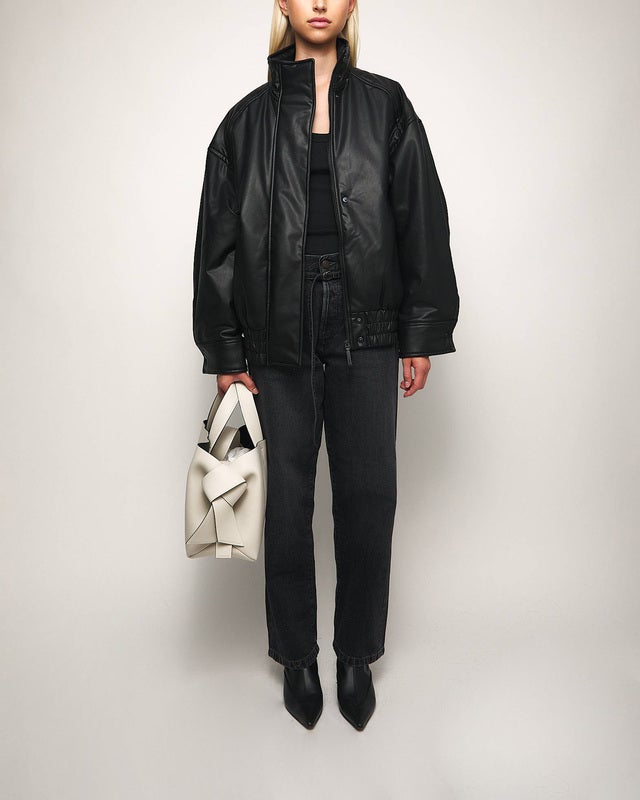 Acne Studios Jacket Leather Bomber Black 34