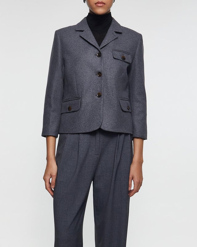 The Garment Jacket Mitch Fitted Grey melange UK 10 (EUR 38)