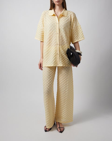 Pants Alissa Knitted Light Yellow 2