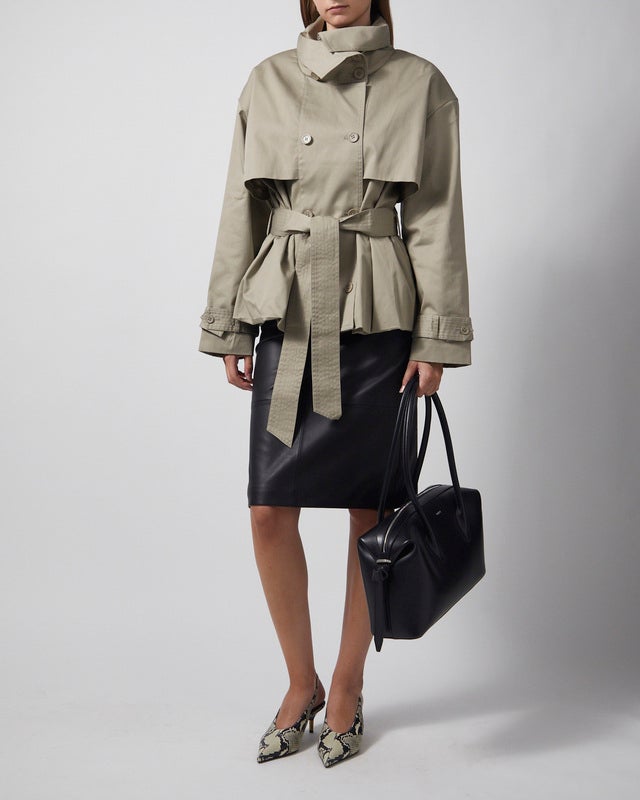 ROTATE  Jacket Short Trench Coat Grey 36