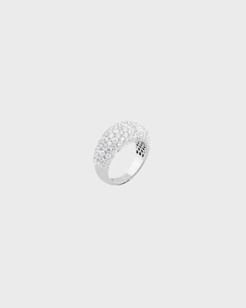 Ring Pebble with Silver White Stones Silver/vit 1