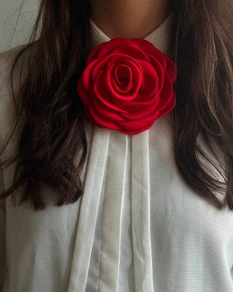 Giant Satin Rose String Black 2