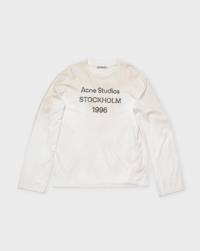 Acne Studios Long Sleeve T-shirt Relaxed Logo  White XXS