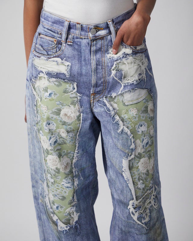 Acne Studios Jeans Trompe-L’œil 1981 Blue/green XXXS