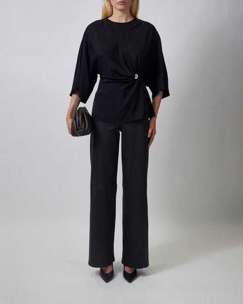 Blouse Zilla Brooch Detailed Black 2