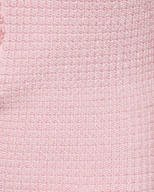 Self-Portrait Dress Pink Textured Knit Mini  Pink S