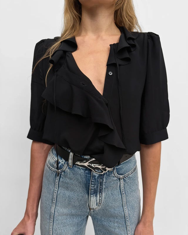 Rodebjer Blouse Xilla Fluid Solid Black S