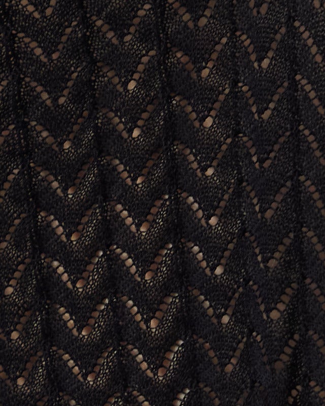 Malina Shirt Imene Pointelle Knitted Polo Black M