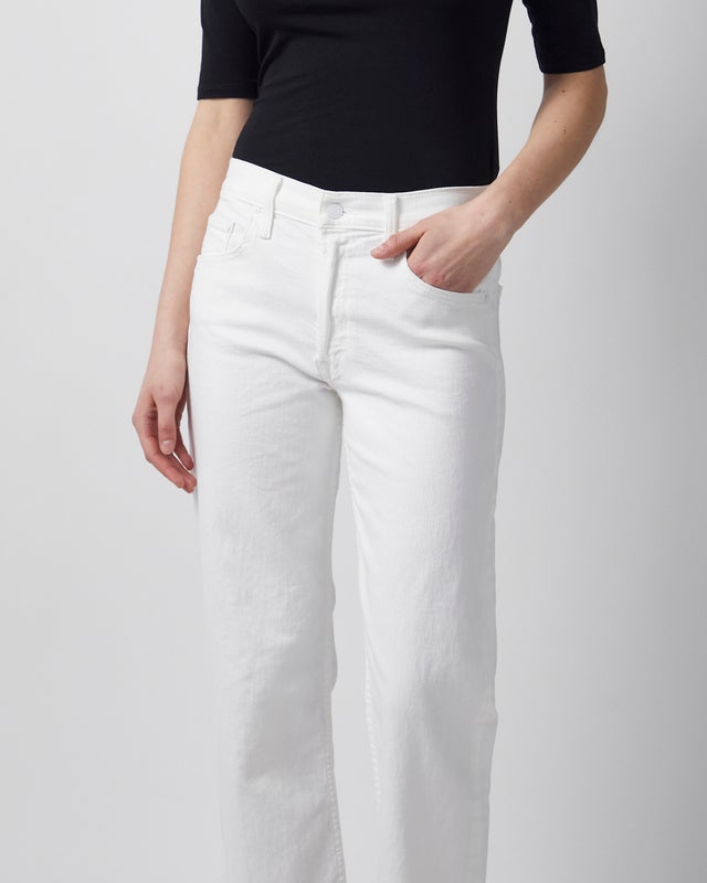 Mother Denim Jeans The Newbie Ankle  White 27