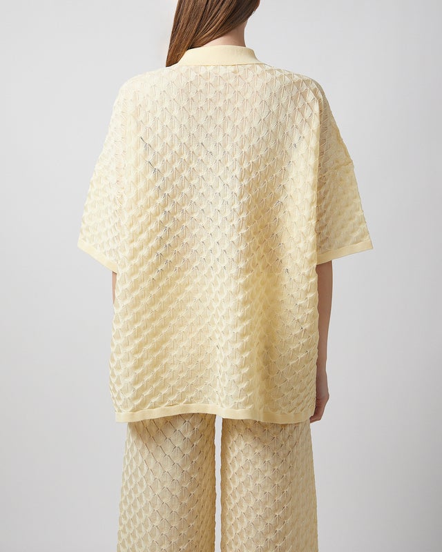 Malina Shirt Moa Knitted Light Yellow XL