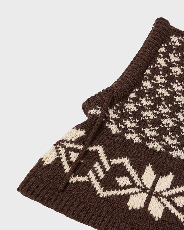 Moncler Balaclava Jacquard Sequin Brown ONESIZE