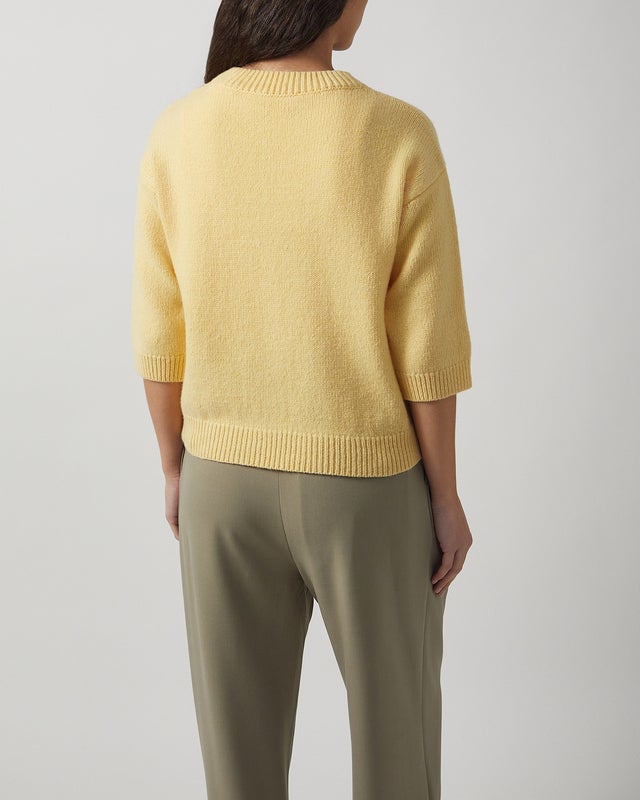 Wakakuu Icons Top Apex Wool Cashmere Light yellow S