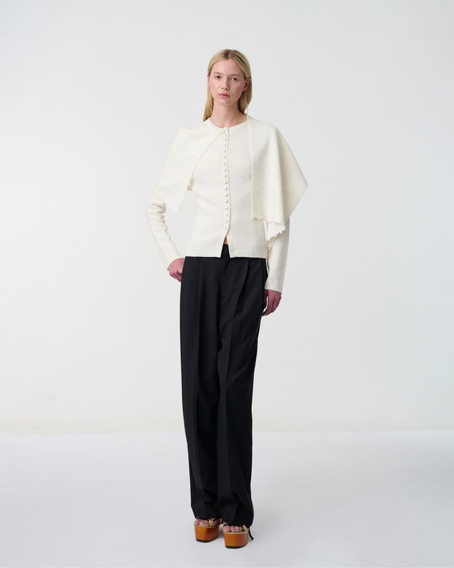 LEONI Cardigan Rooni Shawl Ivory 38