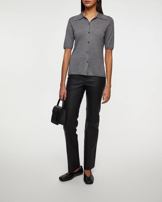 By Malene Birger Trousers Florentina Leather Black 36