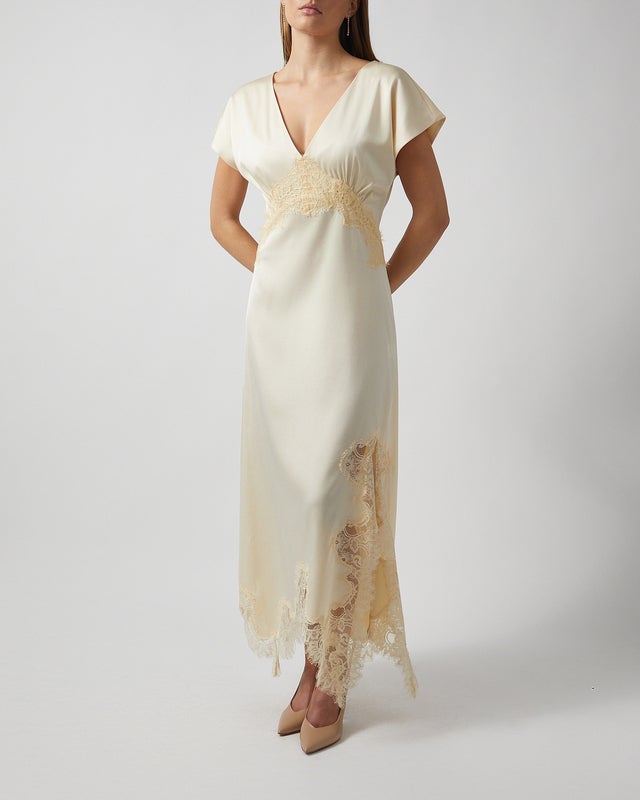 Wakakuu Icons Dress Ray Lace Light yellow XL