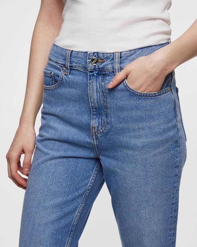 GANNI Jeans Broderie Anglaise Betzy Cropped Ljusblå 28