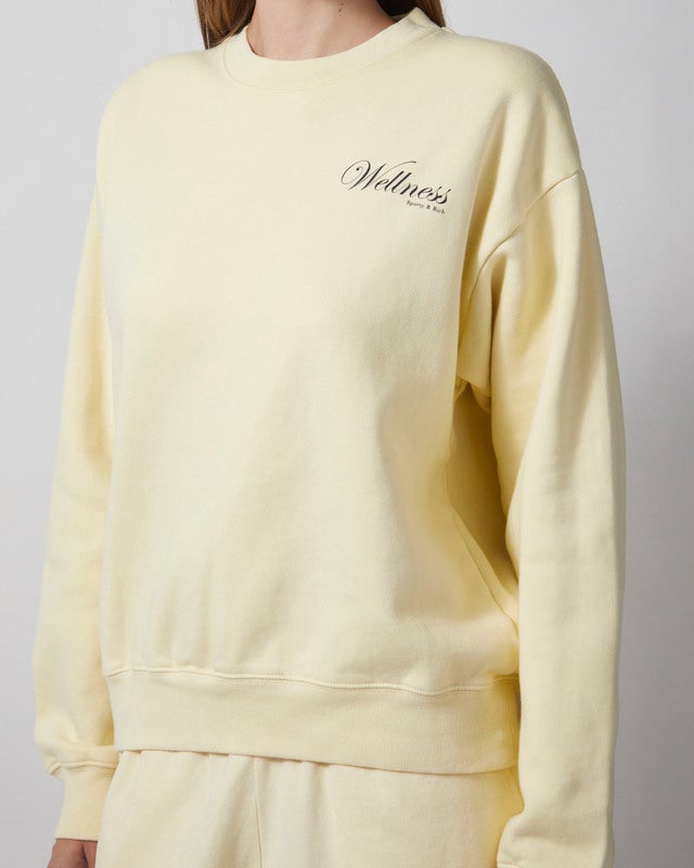 Sporty & Rich Crewneck Avenue Almond S