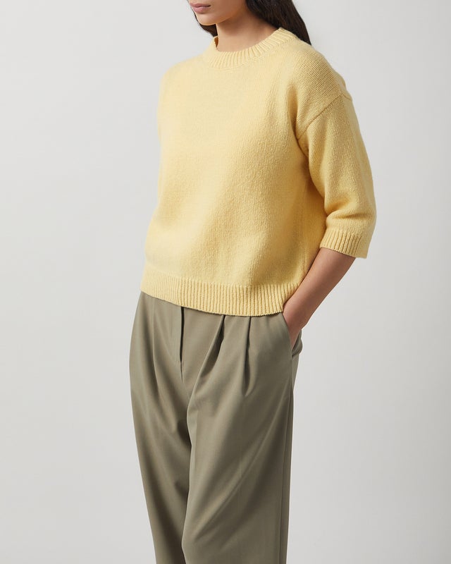 Wakakuu Icons Top Apex Wool Cashmere Light yellow S