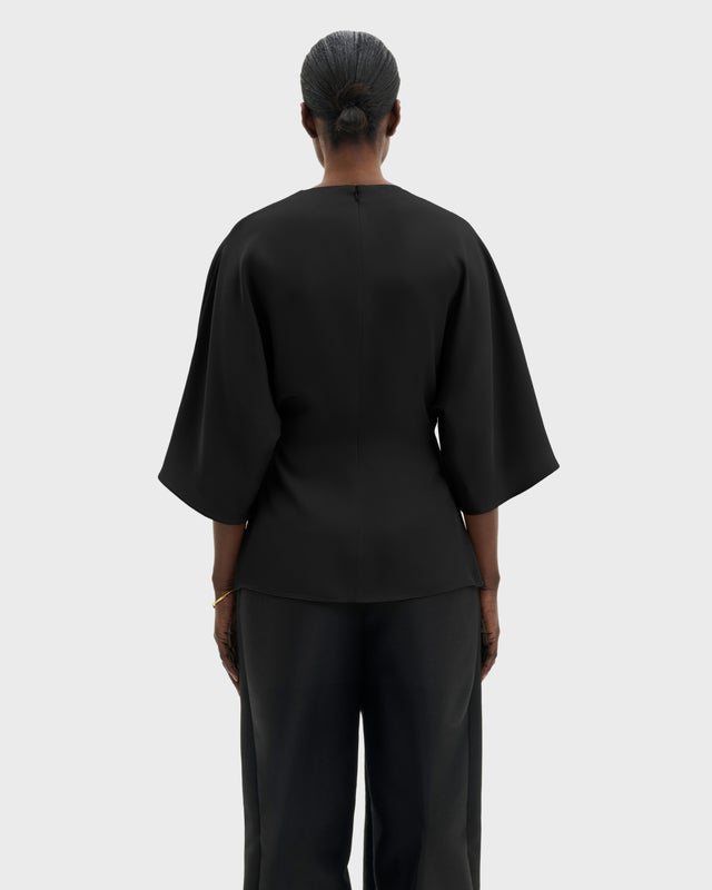 Malina Blouse Zilla Brooch Detailed Black 34