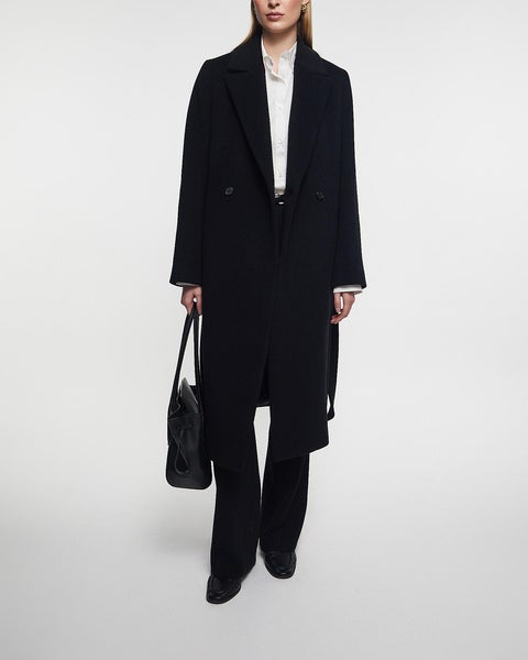 Coat Charlotte Wool Belted  Black 2