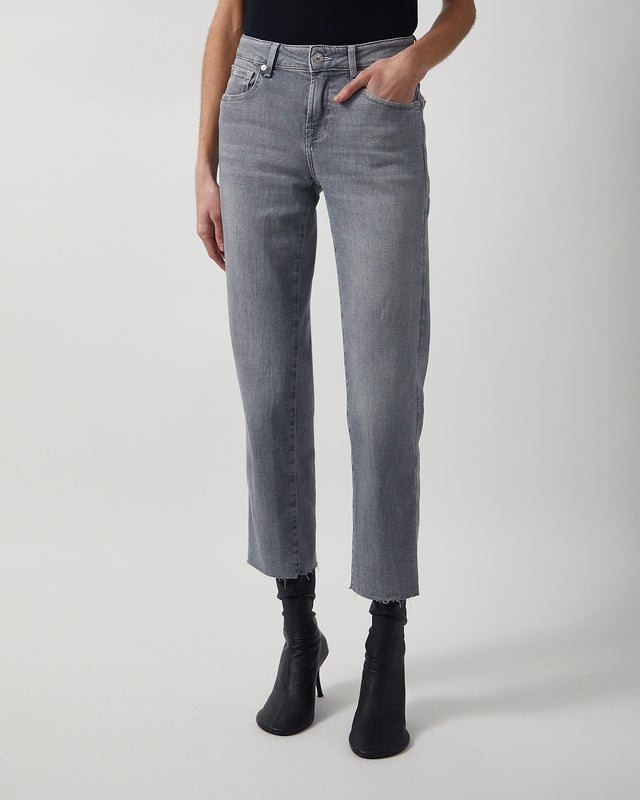 7 For All Mankind Jeans Calie Straight Ankle Ashen Grey 29