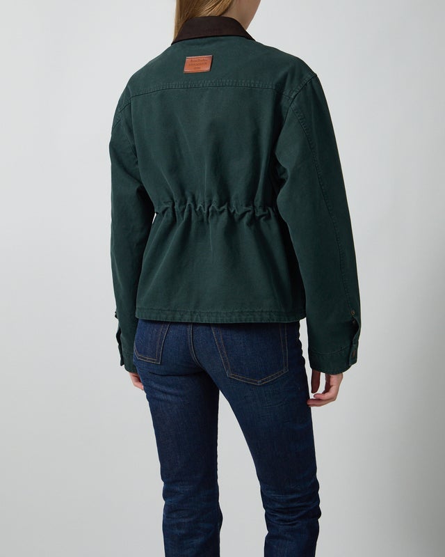 Acne Studios Jacket Washed Canvas Blouson Dark Green 38