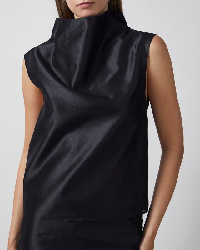Almada Top Kiera Organza Black L
