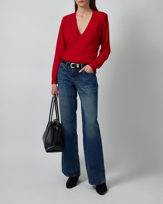 Wakakuu Icons Sweater Angler Wool Cashmere Red S