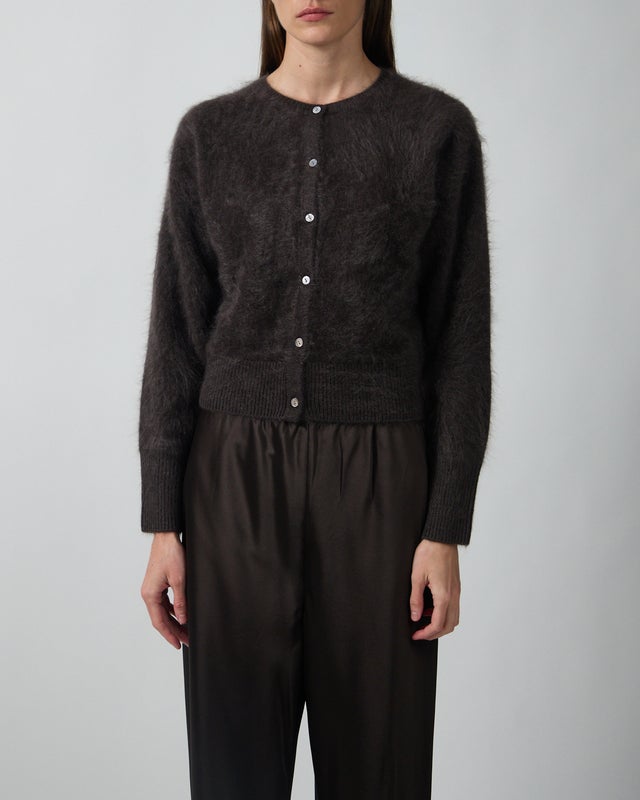 Almada Cardigan Coco brushed Chocolate S
