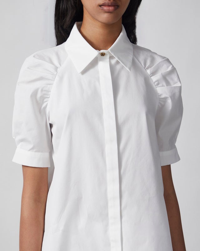 Max Mara Studio Shirt Cotton Poplin Optical White IT 40 (EUR S-M)