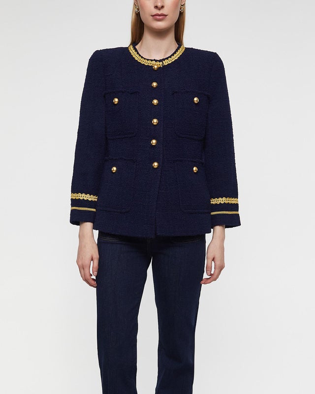 Andiata Lila Bouclé Blazer Night 40