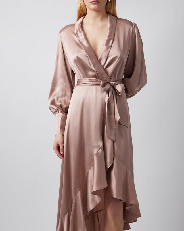 Zimmermann Dress Silk Wrap Midi  Light pink 3 (L-XL)