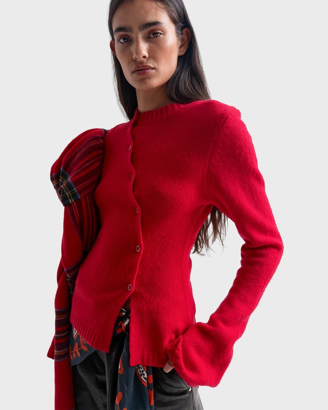 Rodebjer Cardigan Judia Fluffy Red S