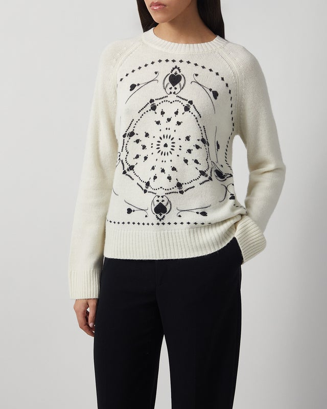 CLOEYS Sweater Bandana Cashmere White M-L