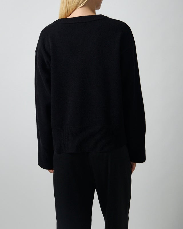 Dagmar Sweater Soft Wool Scoop Knit Black S