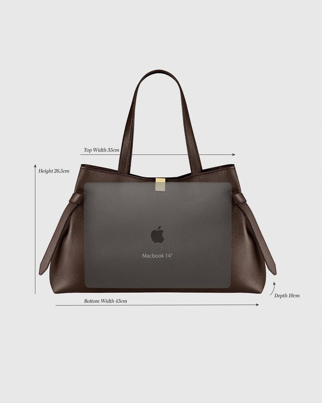 Yuzefi Tote Gyoza Smooth Leather Black ONESIZE