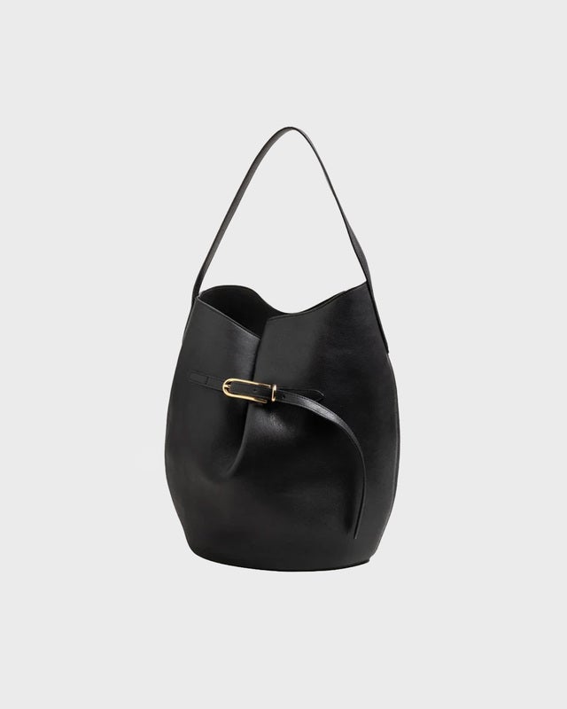 Liffner Bucket Bag Belted Large Black ONESIZE